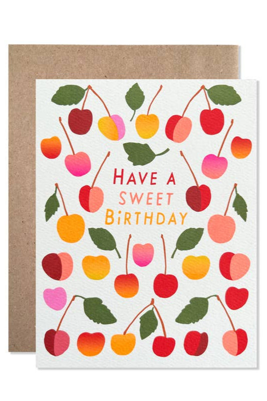 Sweet Cherries Birthday Card