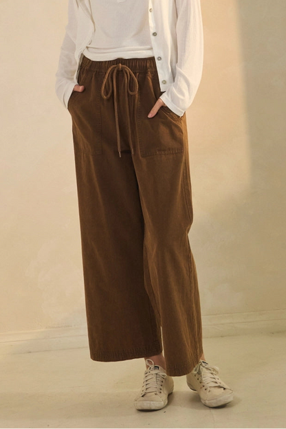 Wide Leg Utility Pants | Chocolate | Extended