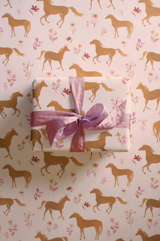 Love Kisses and Horses Wrapping Paper
