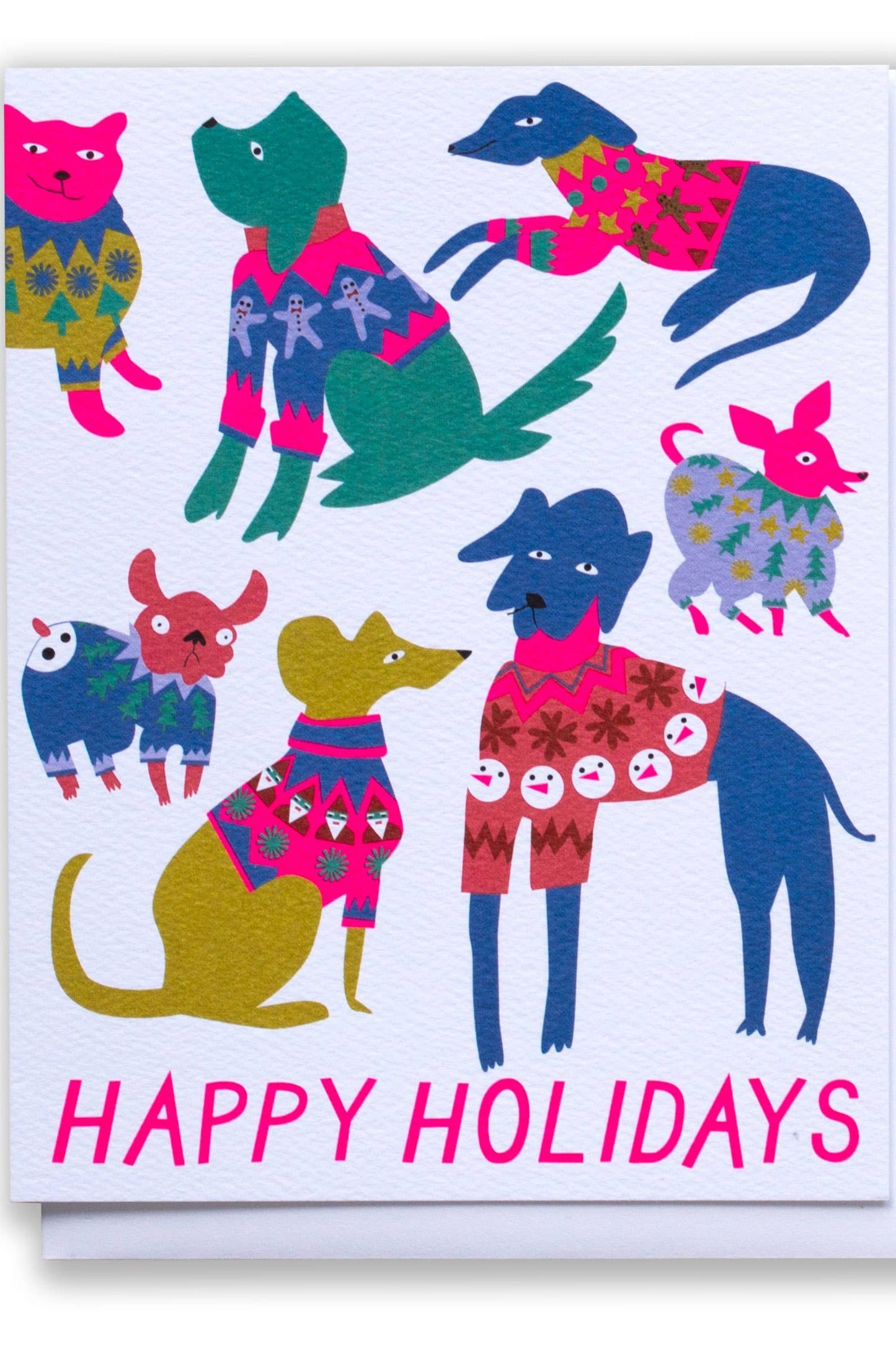 The Ultimate Dogs in Christmas Sweaters Note Card