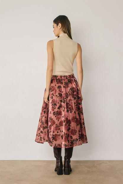 Autumn Rose Midi Skirt