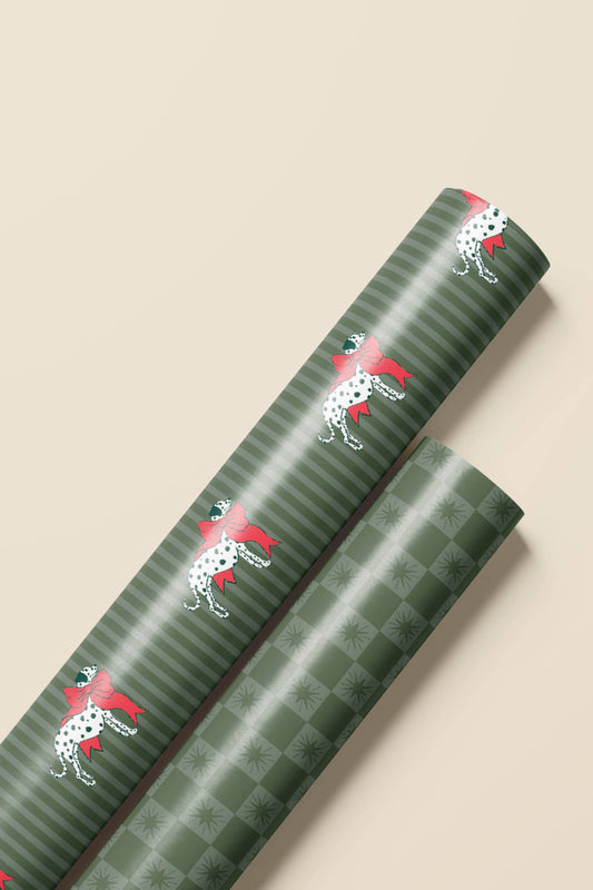 Dalmatian and Star Double Sided | Roll of 3 Sheets