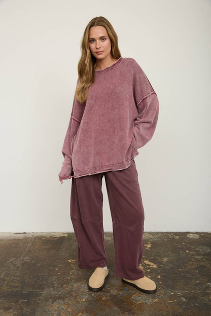 Go Anywhere Barrel Sweatpant | Maroon