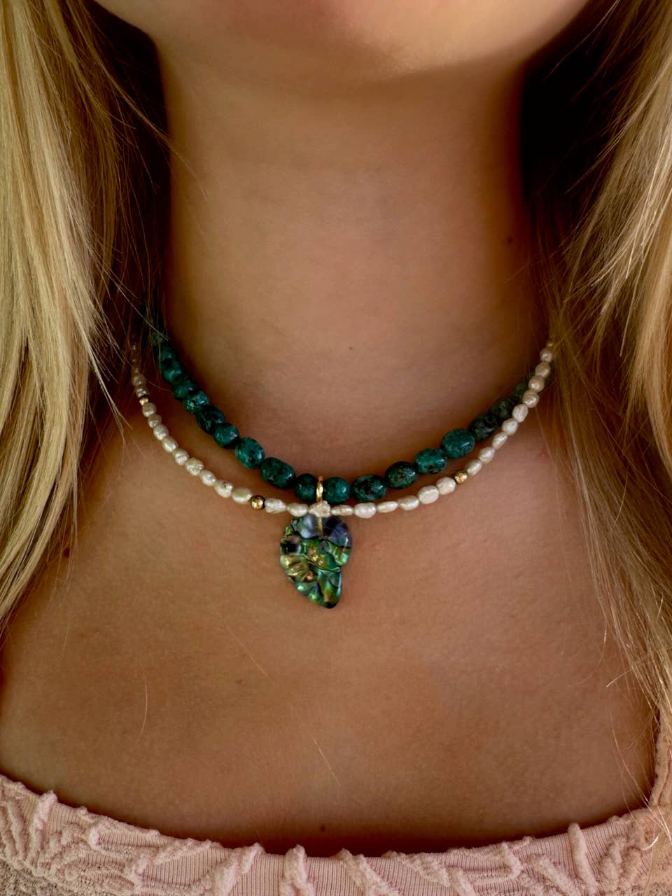 Lila Ammonite Necklace