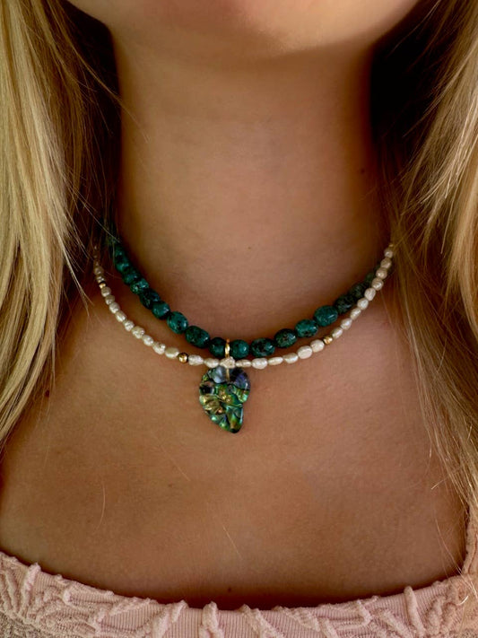 Lila Ammonite Necklace