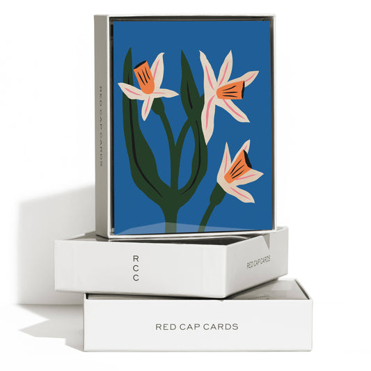 Blue Daffodils Blank Card