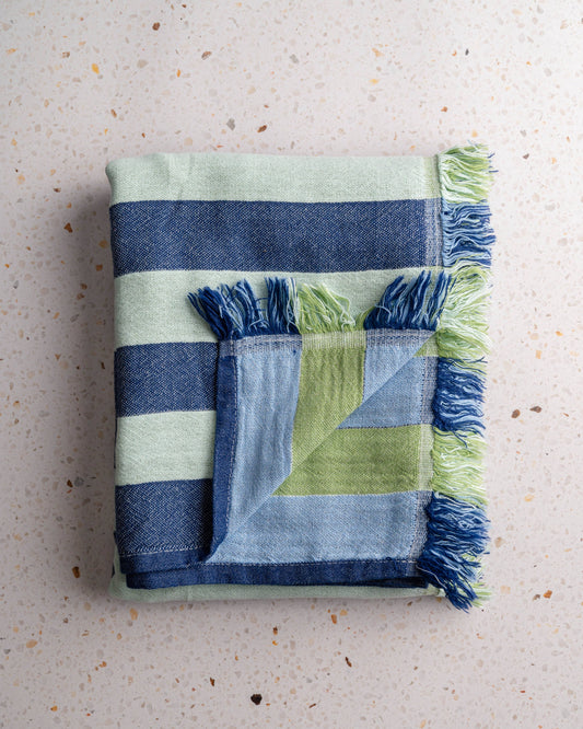 Cabana Stripe Beach Towel | Blue + Navy