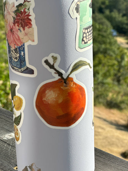 Mandarin Orange 3" Die Cut Sticker