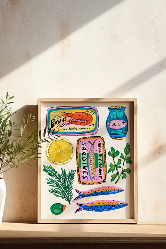 Mediterranean Flavors Giclée Art Print | 8" x 10"