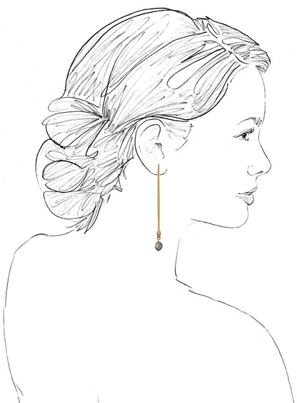 Naya Snake and Labradorite Earrings