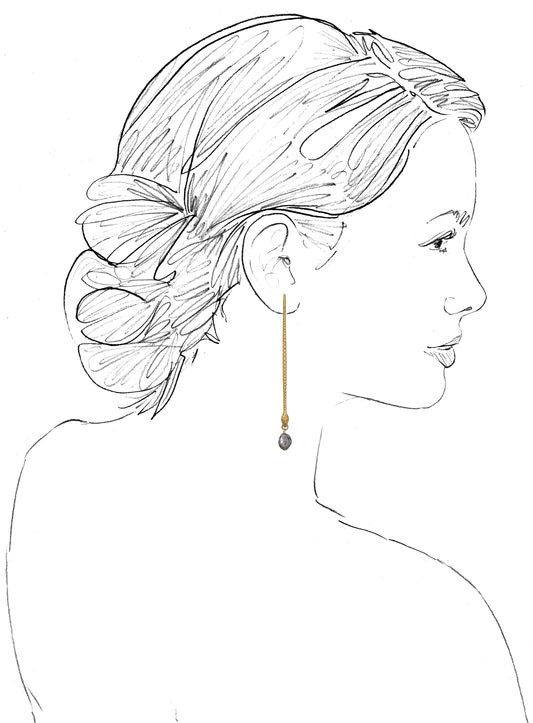 Naya Snake and Labradorite Earrings