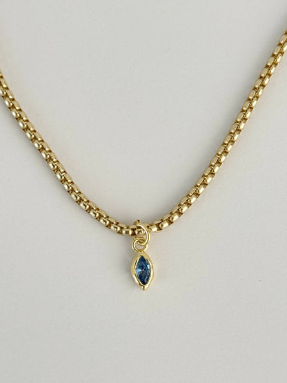 Semplice Necklace | Blue CZ