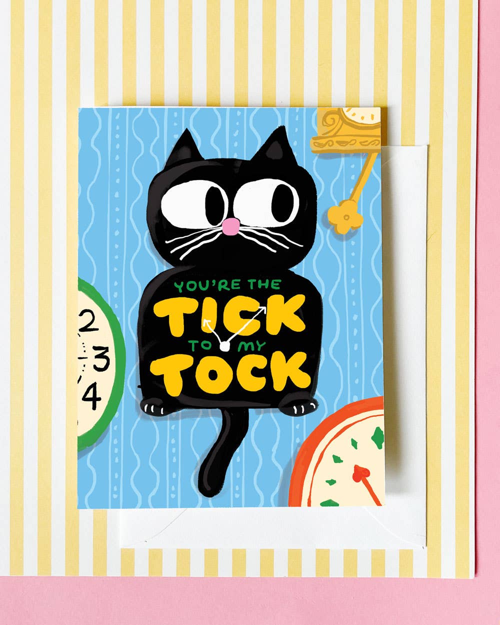 Tick Tock Clock Greeting Card