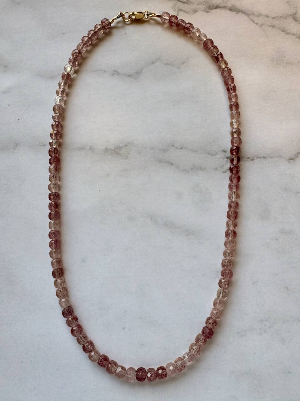 Lillian Natural Gemstone Necklace | Red Star Quartz