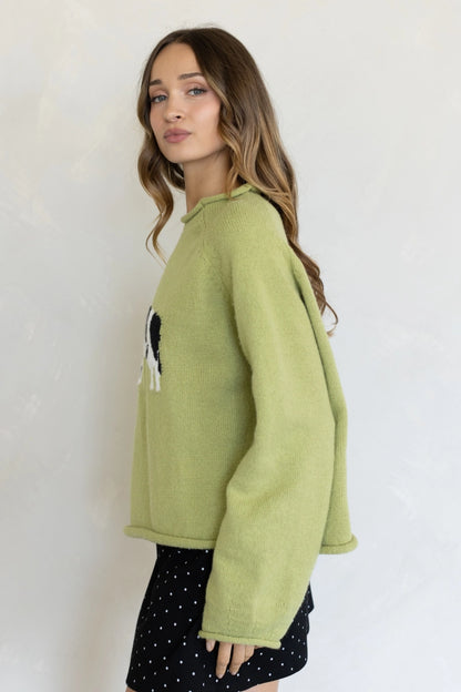 Cow Sweater | Olive