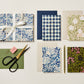 Blue Flora Rolled Gift Wrap
