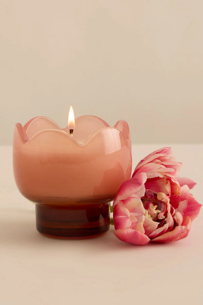 Tulip Glass Candle | Cactus Flower