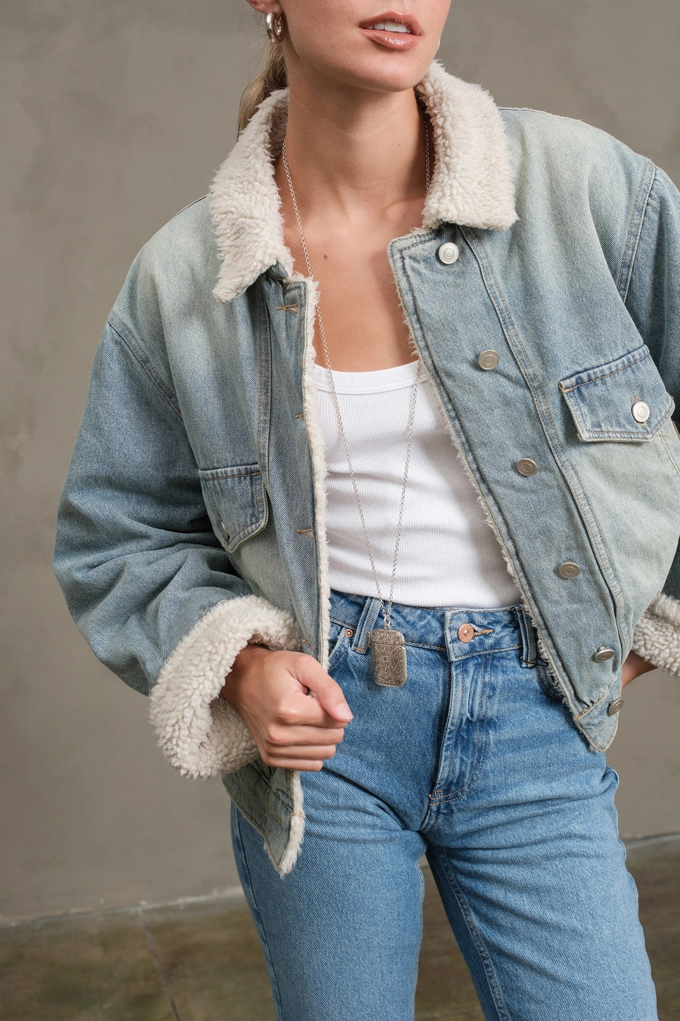 Après-ski Sherpa Denim Jacket