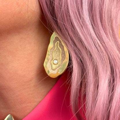 Oyster Hoop Earrings