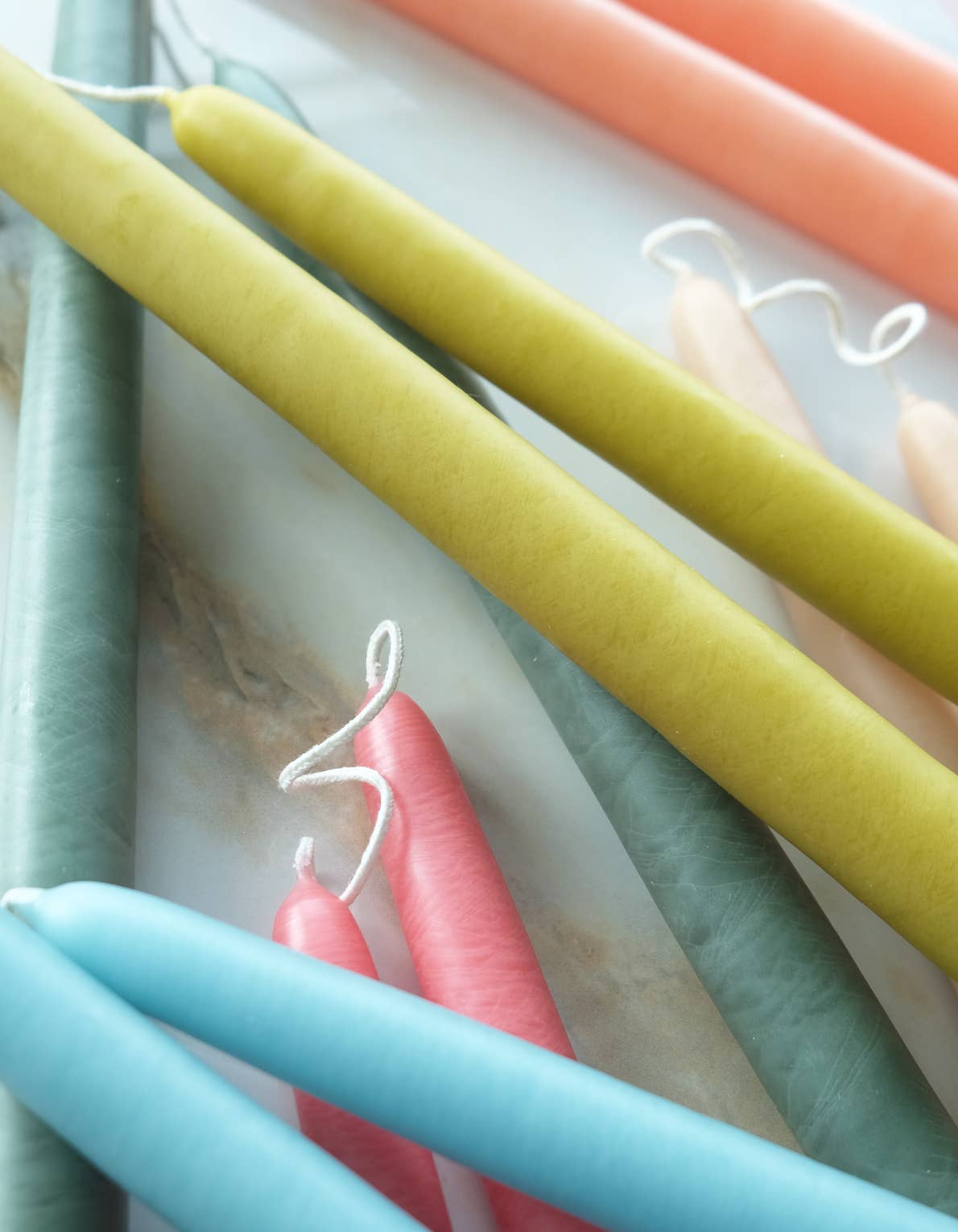 Hand-Dipped Taper Candles | Chartreuse