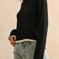 Faux Layers Sweater | Black