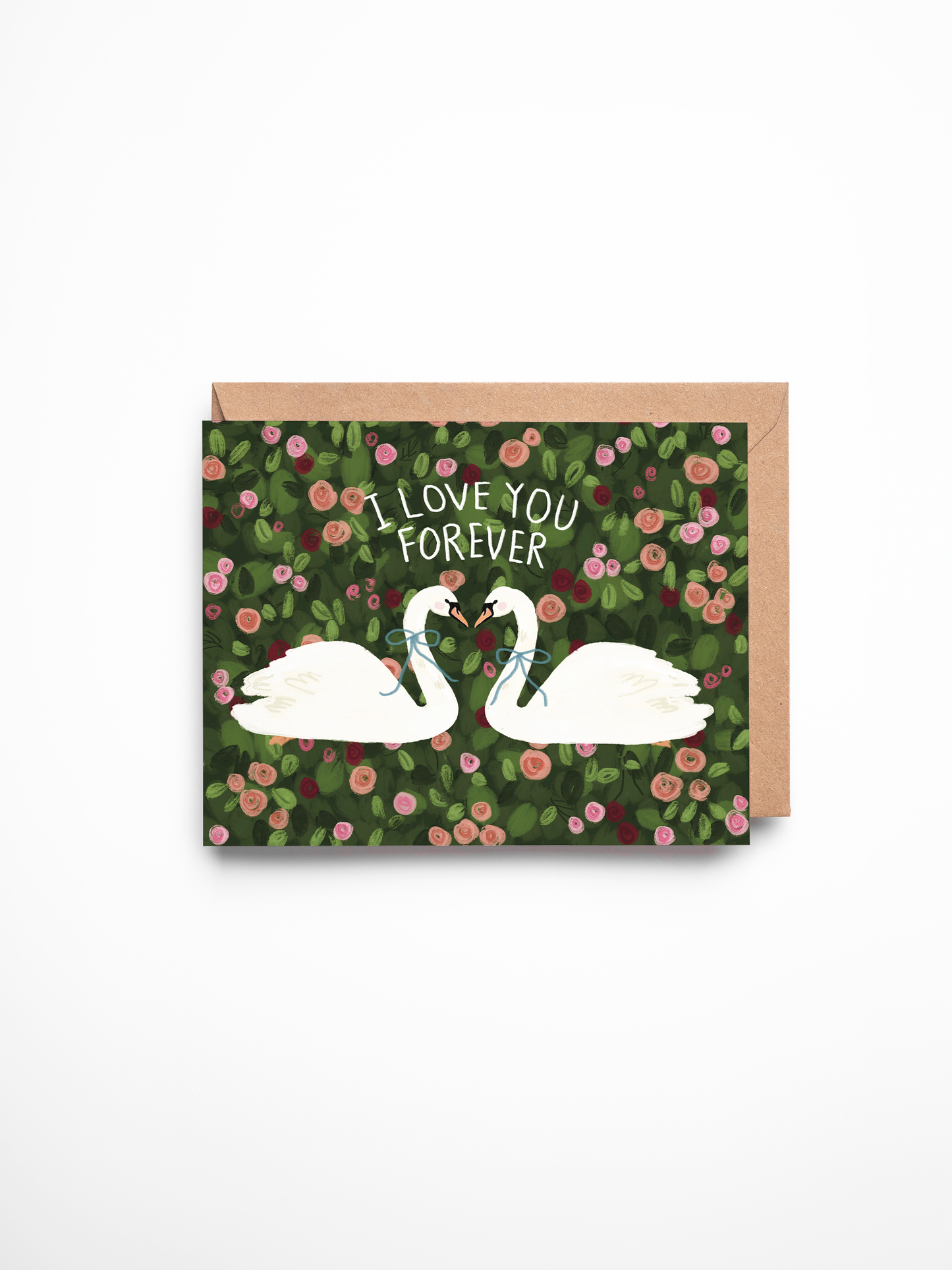 Swan Flower Field Card