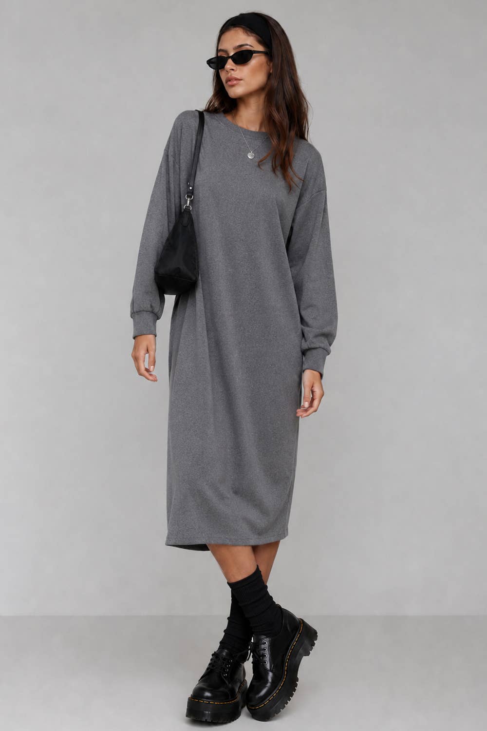 Oversized Lounge Shirt Dress | Burgundy