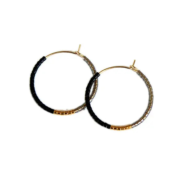 Color Field Hoops Small | Black