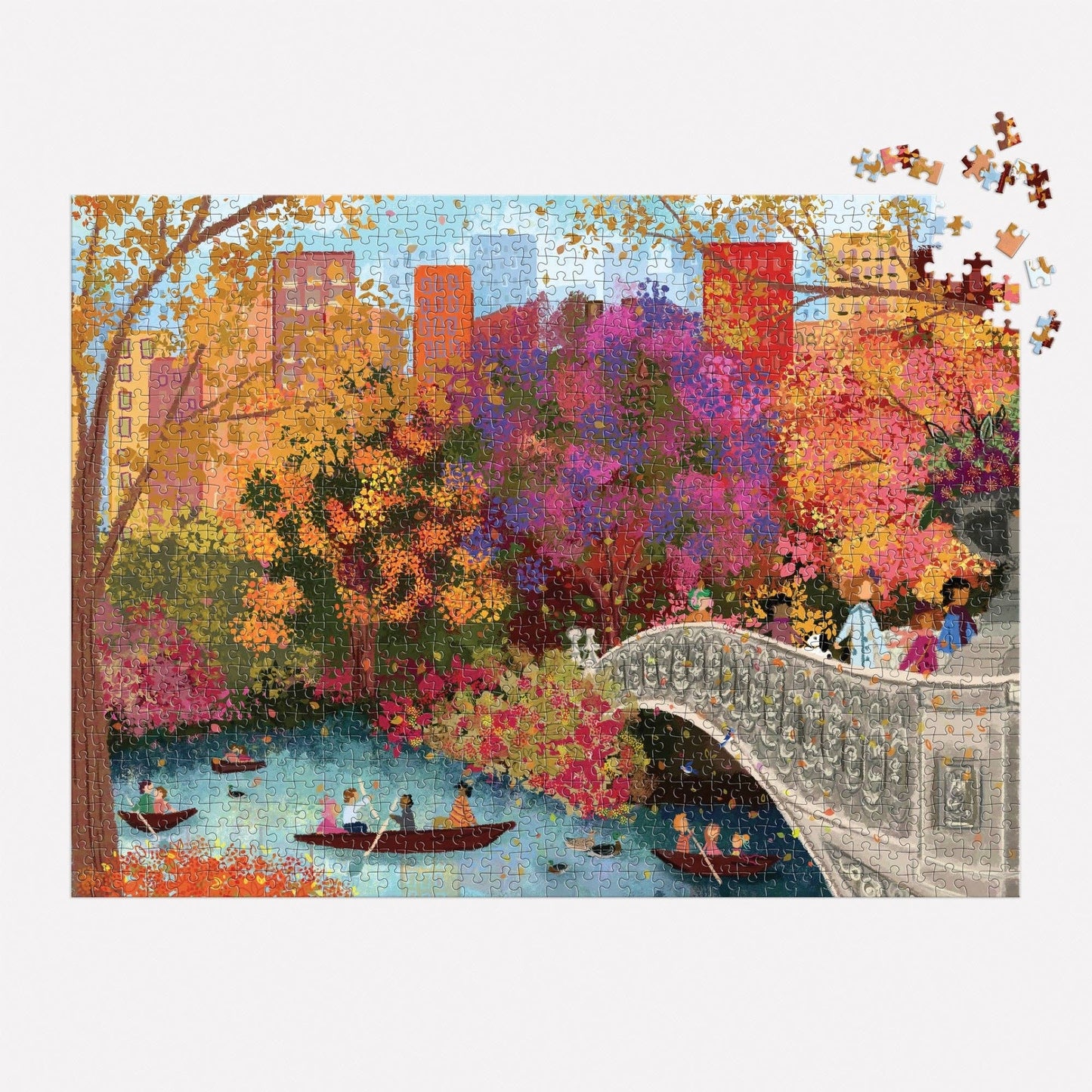 Autumn on Bow Bridge | 1000 Piece Puzzle