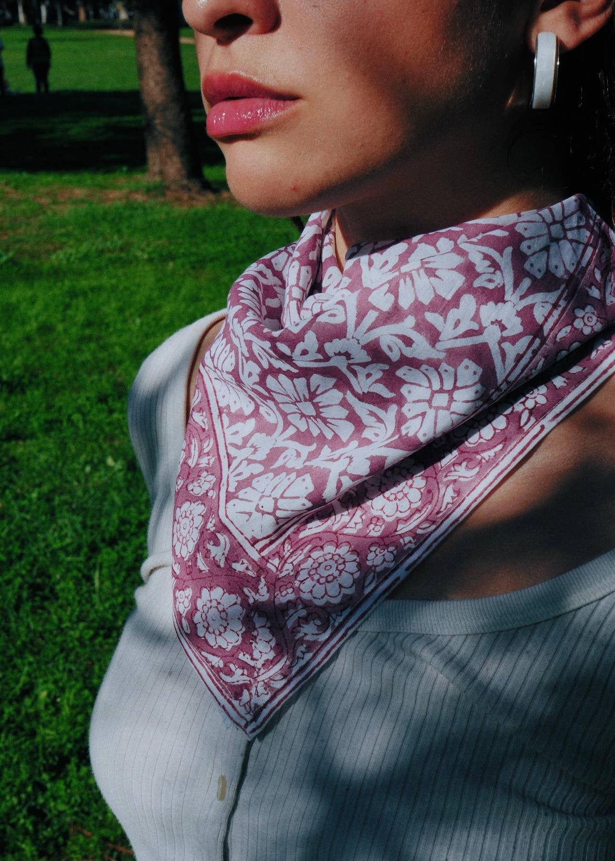 Block Printed Cotton Bandana |  Plum Mithai