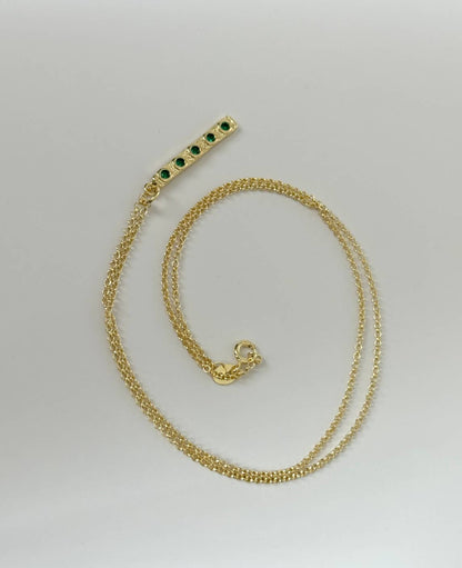 Scarlet Necklace | Emerald CZ