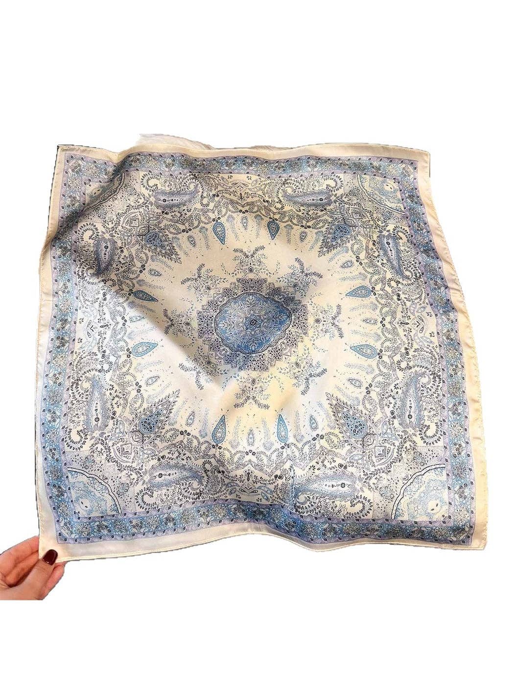 Everyday Square Satin Bandana | Blue