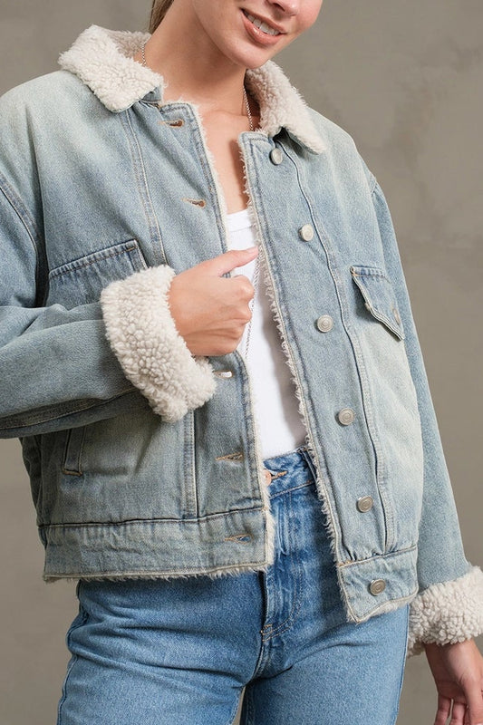 Après-ski Sherpa Denim Jacket