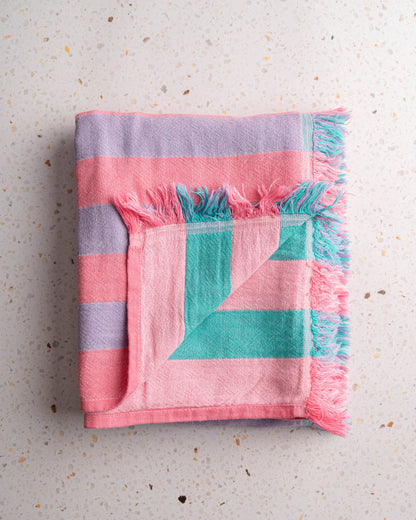 Cabana Stripe Beach Towel | Pink + Lilac