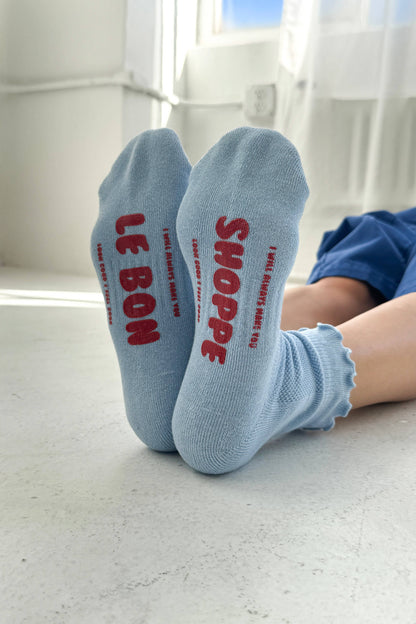 Ruffled Hugger Crew Socks | Vanilla