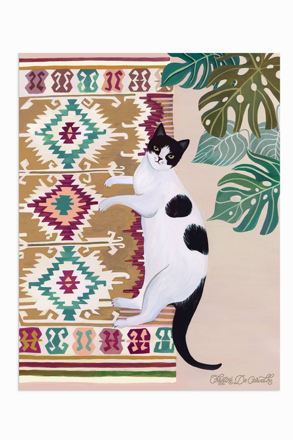 Indoor Cat Art Print | 8x10