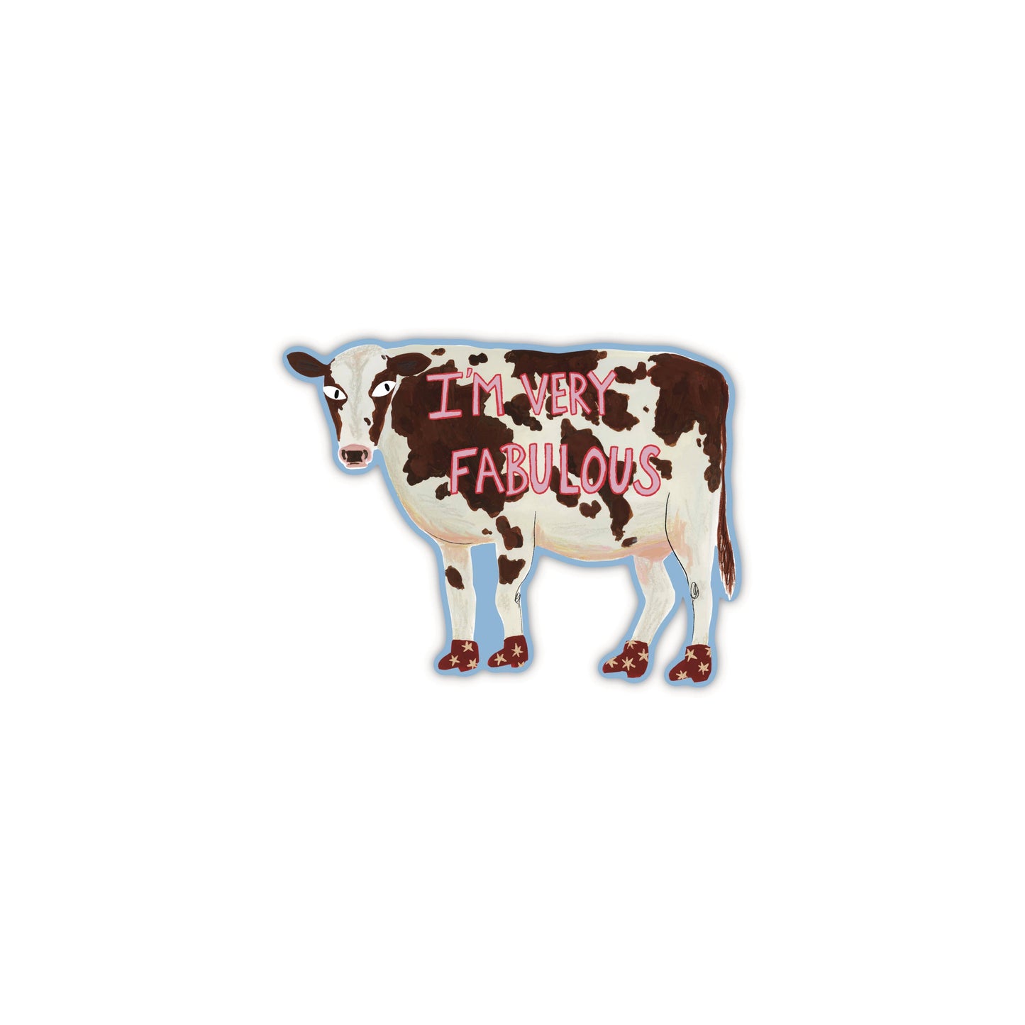 Fabulous Cow Sticker