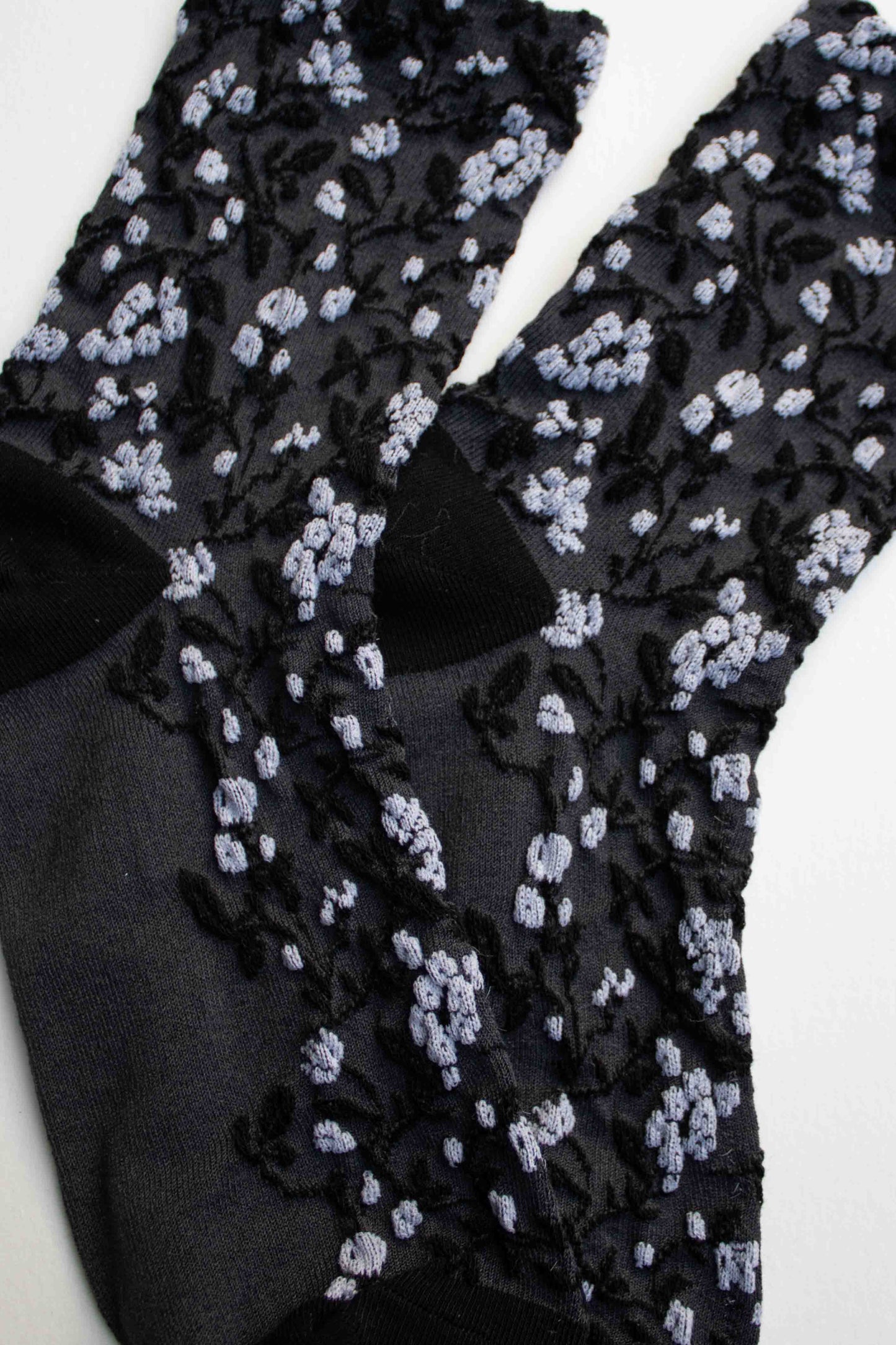 Floral Textured Socks | Beige
