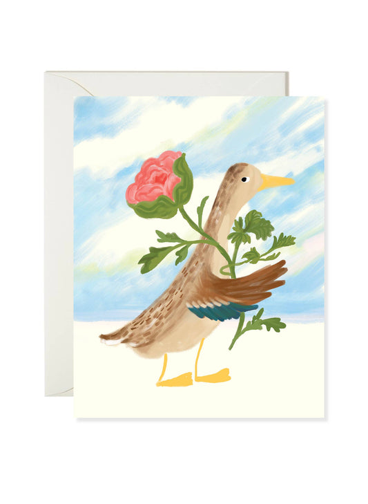 Duck Spring Greetings Card