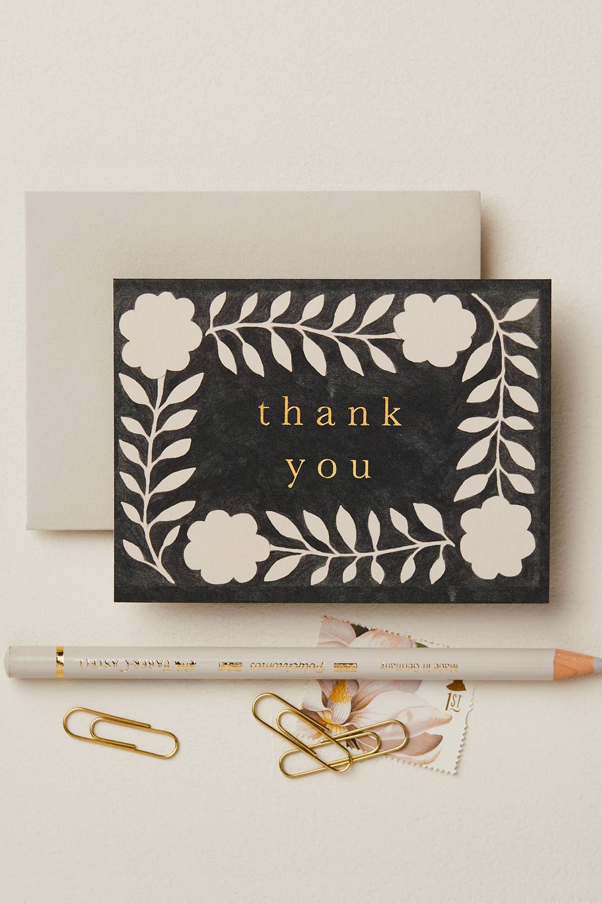 No. 21 Ink Flora 'Thank You' Mini Card