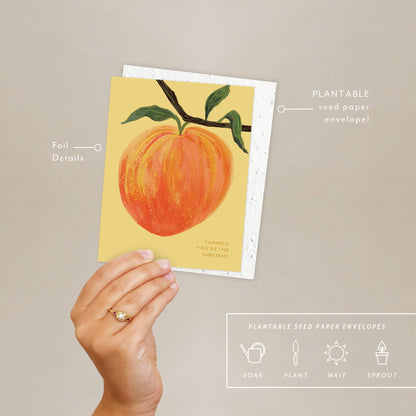 Peach Thank You Card