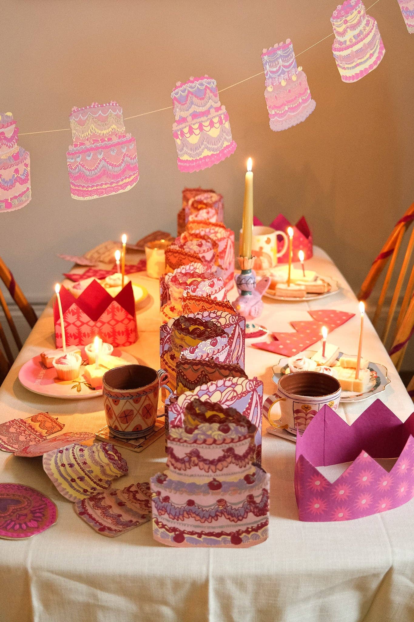 Birthday Cake Concertina Garland