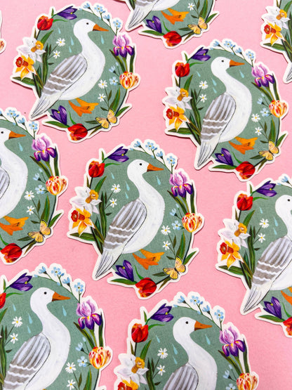 Spring Duck Clear Sticker