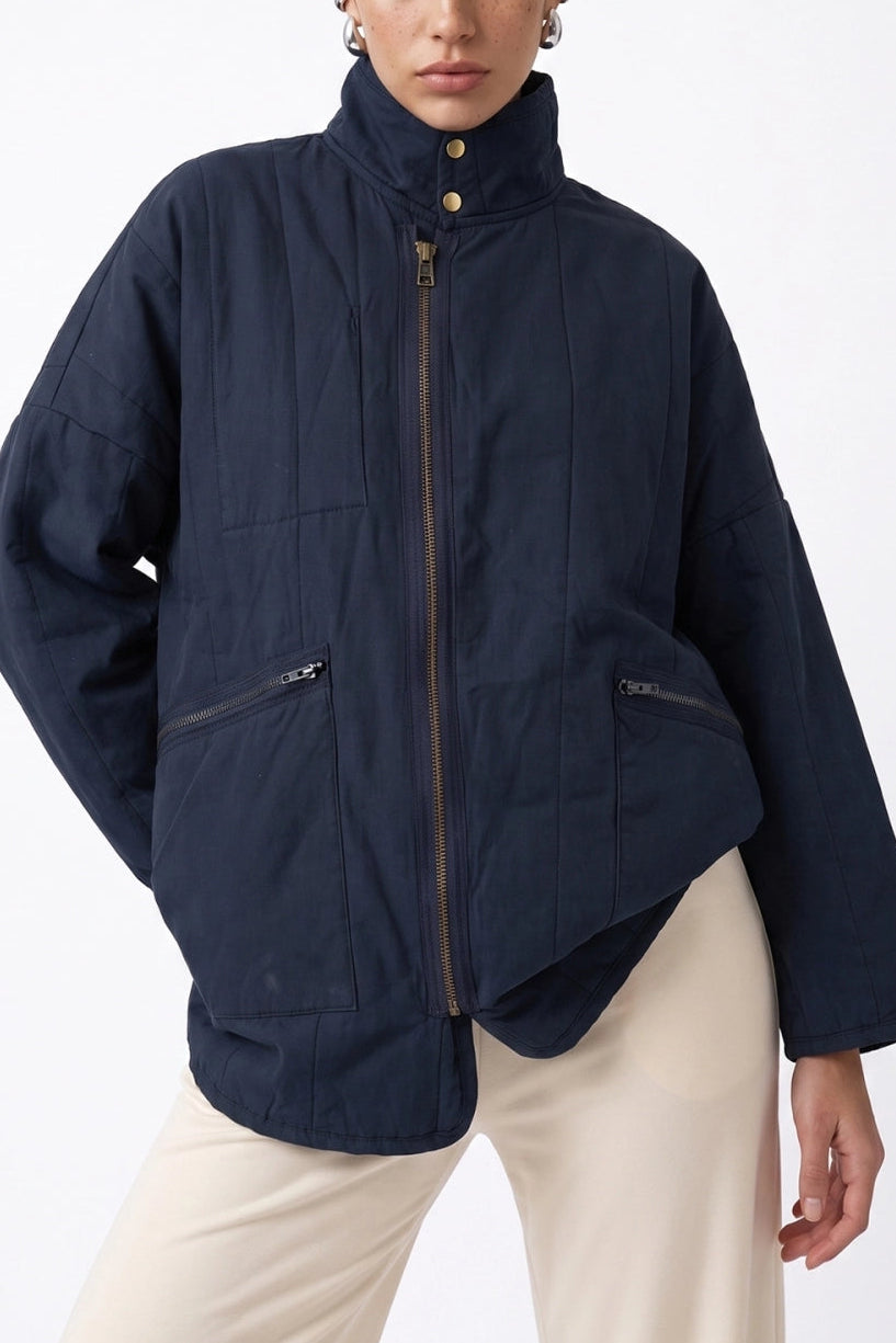 Cozy Szn Oversized Jacket | Navy