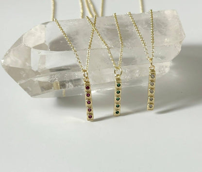 Scarlet Necklace | Emerald CZ