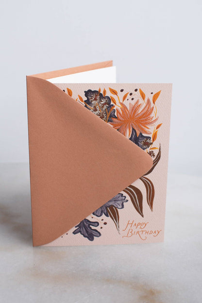 Fall Floral Birthday Card
