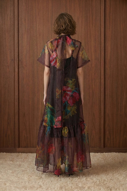 Dark Ethereal Sheer Maxi Dress