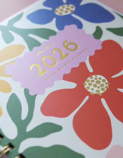 2026 Fullsize Softcover Planner | Primary Blooms