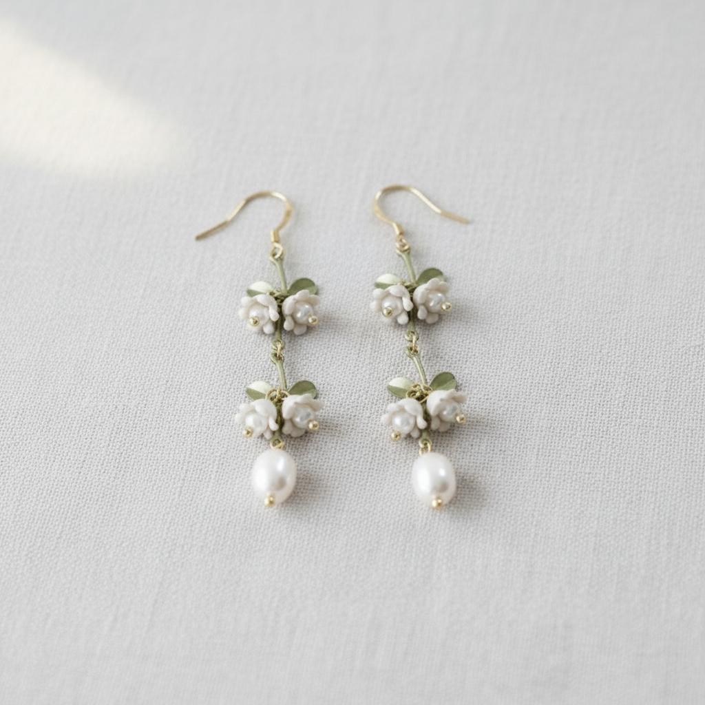 Lily of the Valley Tassel Earrings