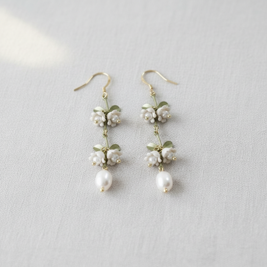 Lily of the Valley Tassel Earrings
